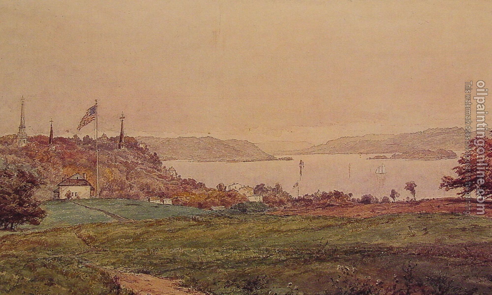 Jasper Francis Cropsey - Looking North on the Hudson
